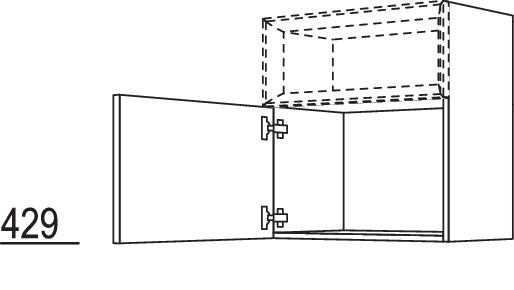 Wandschrank für Regaleinsatz Case WCO60-1