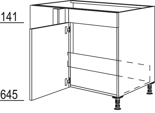 XL-Spülen-Eckschrank SPUE100-50-X