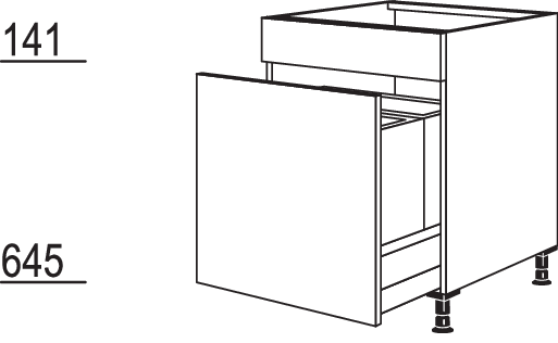 XL-Spülenschrank Separato-K SPUDA-ASK45-X