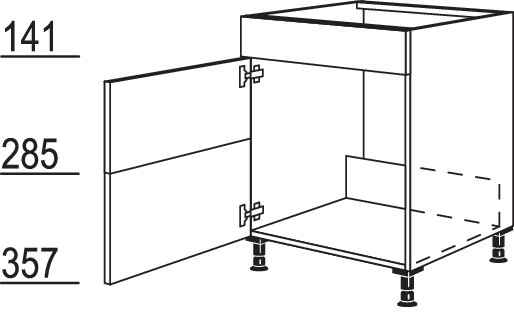 XL-Spülenschrank SPUV2DA40-X