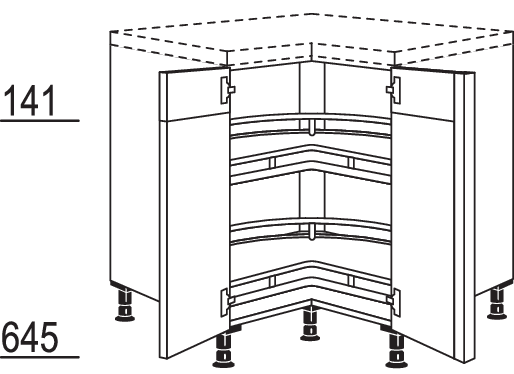 XL-Eckschrank UEDTK80-X