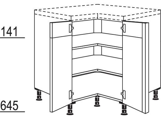 XL-Eckschrank UDTE80-X
