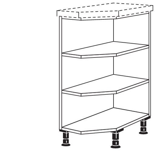 XL-Abschlussregal, diagonal URA32-X