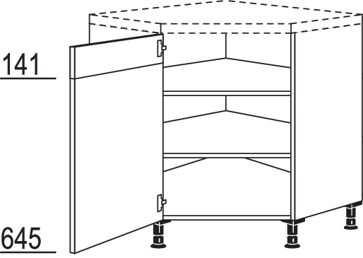 XL-Diagonal-Eckschrank UE80-X