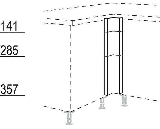XL-Winkelpassstück in geteilter Optik, variabel UPE-VSA-X