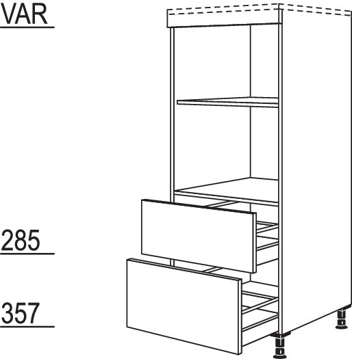 XL-Geräte-Umbau für Mikrowelle und Dampfgarer / Kompaktgerät GMDK2A-X