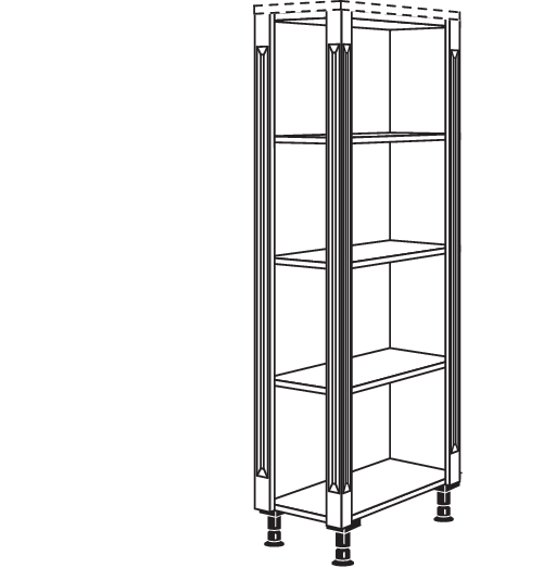 XL-Abschlussregal Landhaus HRA-PI-X