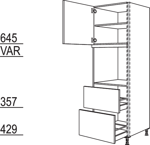 XL-Geräte-Umbau Backofen NGSO2A-1X