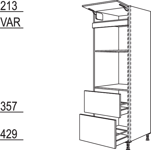 XL-Geräte-Umbau Backofen und Mikrowelle NGSMO2A-1X