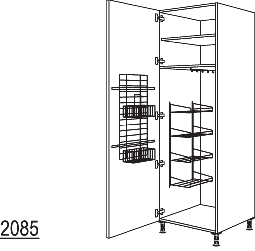 Besen-/ Geräteschrank HBF60-2