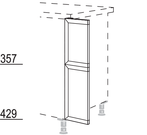 XL-Frontpassstück in geteilter Optik UPF-VD2A20-X