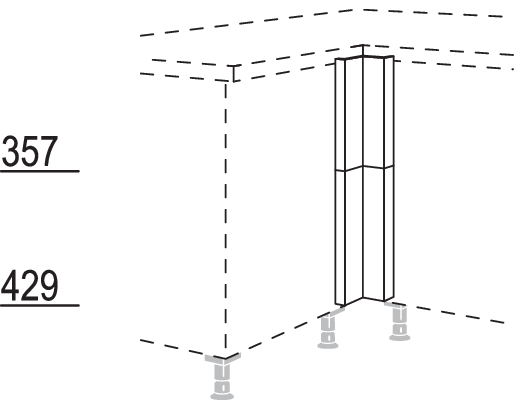 XL-Winkelpassstück in geteilter Optik, variabel UPE-VA-X