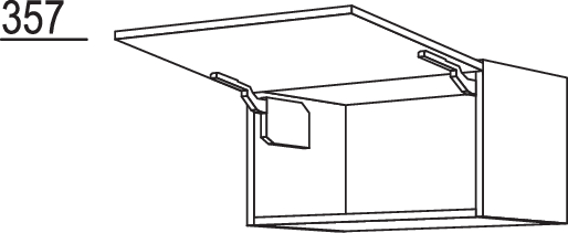 Wandschrank mit Klappe WK100-36