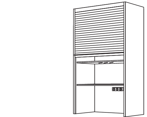 Aufsatzschrank Jalousie AJT90-1