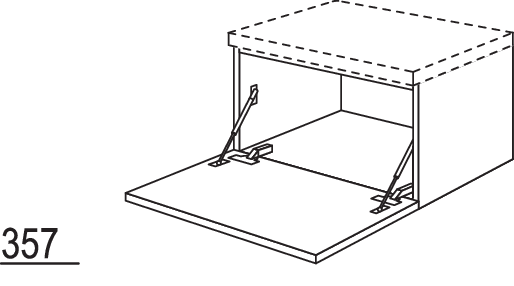 Unterschrank mit Barklappe BUKB45-36