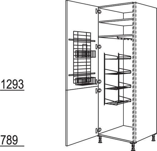 XL-Besen-/ Geräteschrank NHSB40-1X