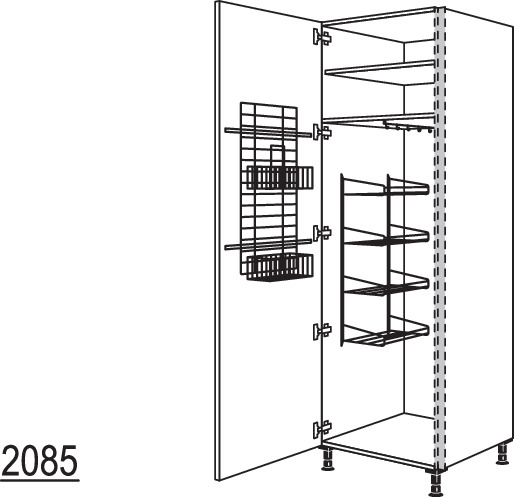 XL-Besen-/ Geräteschrank NHSBF60-1X
