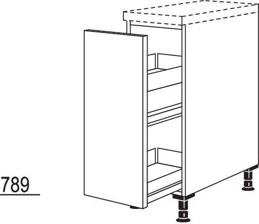 XL-Auszugschrank UAMD20-X