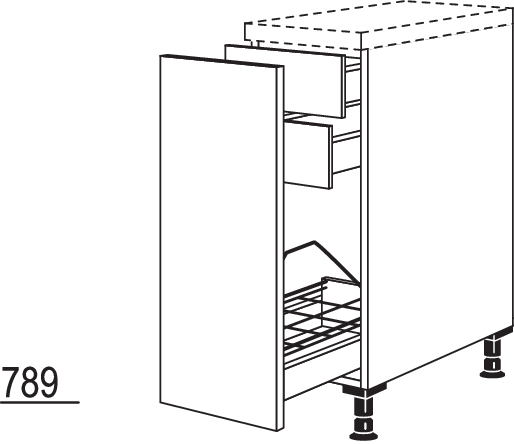 XL-Auszugschrank U2IAF30-X