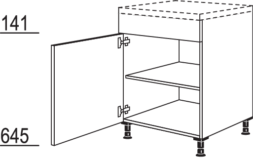 XL-Unterschrank für Ansetztische UB30-X