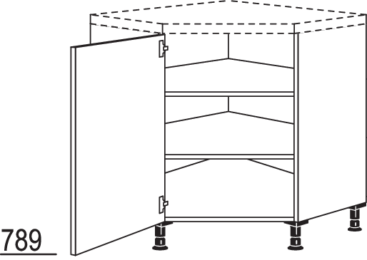 XL-Diagonal-Eckschrank UED80-X