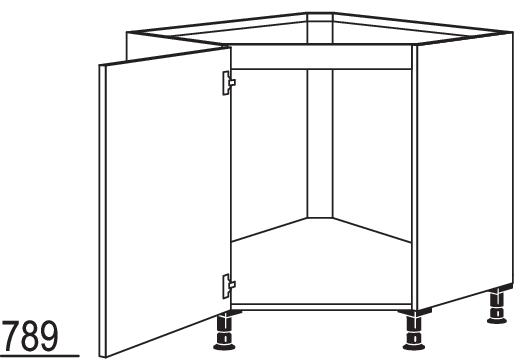 XL-Spülen-Eckschrank, diagonal SPUED105-X
