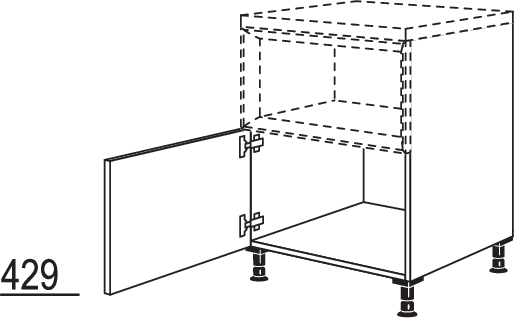 XL-Unterschrank für Regaleinsatz Case UC60-X