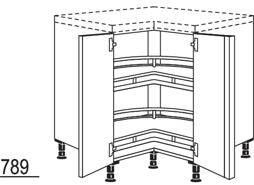 XL-Eckschrank UEDTK90-X