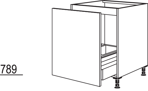 XL-Spülenschrank Frame SPUDA-AS60-X