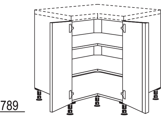 XL-Eckschrank UDTE90-X