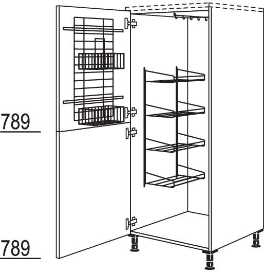 XL-Besen-/ Geräteschrank HDB60-X
