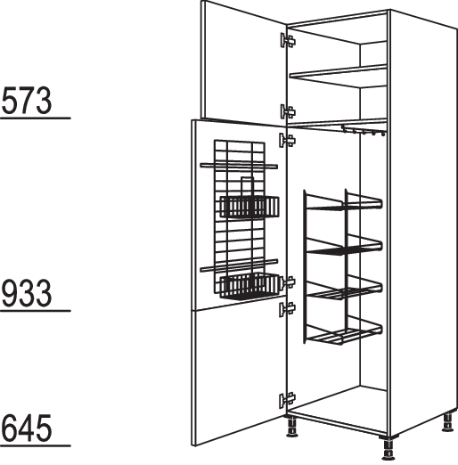 XL-Besen-/ Geräteschrank HDB50-2X