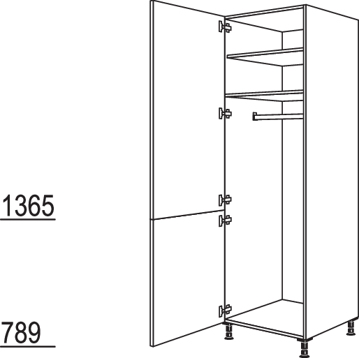 XL-Garderobenschrank HDWG60-2X