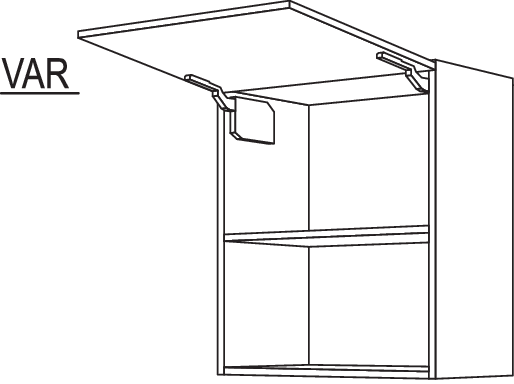 Wandschrank für Mikrowellengerät WM50-2