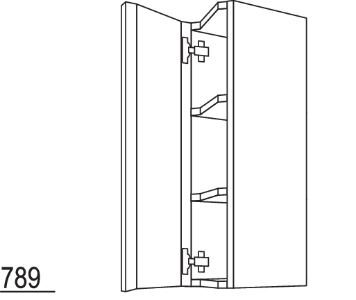 Wandschrank, diagonal WZ30-2
