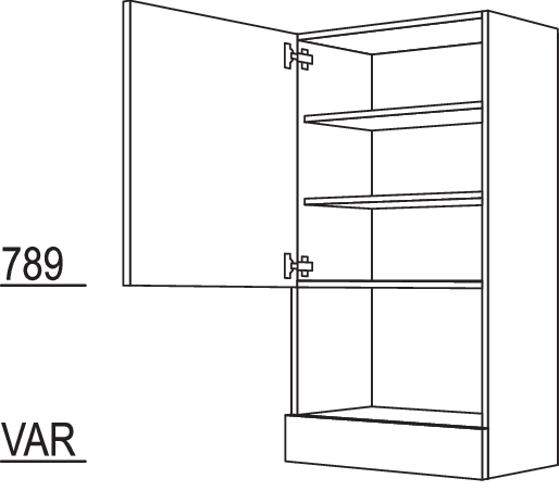 Aufsatzschrank für Mikrowellengeräte AM50-2