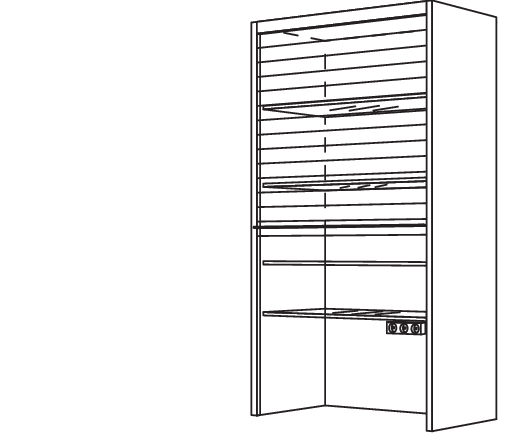 Aufsatzschrank Glas-Jalousie AJG50-2