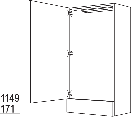 Aufsatzschrank für Wasserboiler AWB60-2