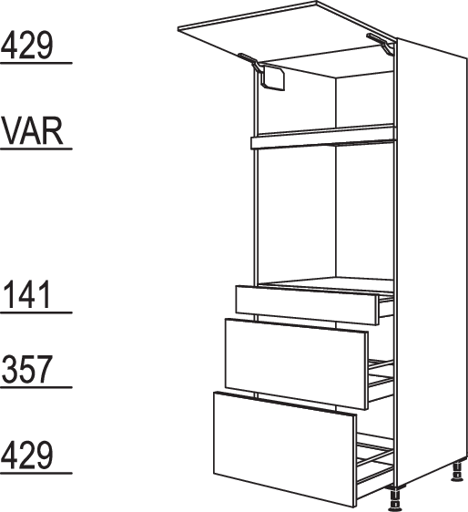 XL-Geräte-Umbau Backofen GDAOS2A76-2X