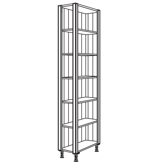 XL-Abschlussregal Landhaus HRA-PIH-2X