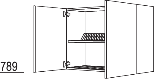 Wandschrank mit Abtropfgitter WAG90-2