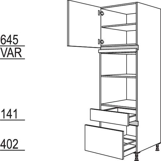 XL-Geräte-Umbau für Mikrowelle und Dampfgarer / Kompaktgerät NGMDKSA-2X