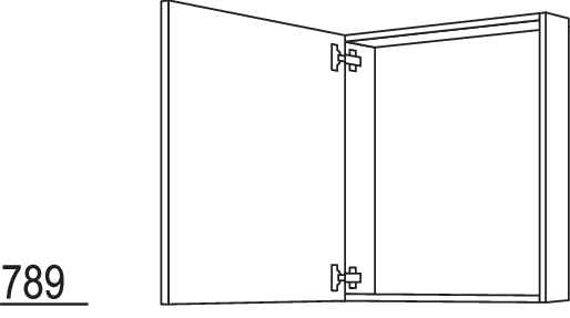 Wandschrank-Rahmenteil WRT50-2