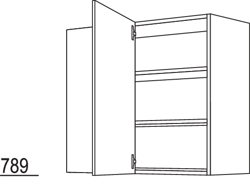 Wand-Eckschrank WE90-45-2