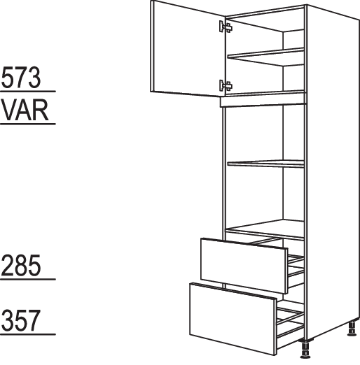 XL-Geräte-Umbau für Mikrowelle und Dampfgarer / Kompaktgerät GMDK2A-2X