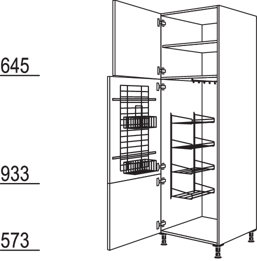 Besen-/ Geräteschrank HDB40-3