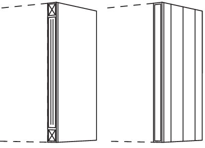 Wandschrank-Pilaster für Wandschränke, Höhe 1 WPI-1