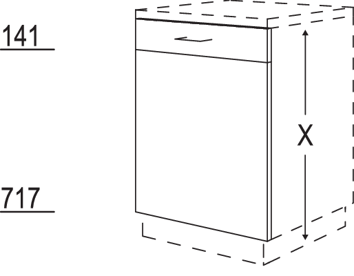 Verstiftete Maxi-Türfront GSB45-I-M
