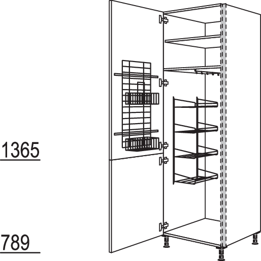 XL-Besen-/ Geräteschrank NHSB40-2X