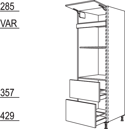 XL-Geräte-Umbau Backofen und Mikrowelle NGSMO2A-2X